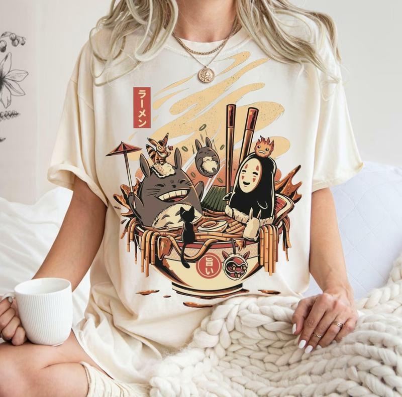 S.pirited Away Ghi.bli Shirt, Thank You For The Memories Shirt, Moving Castle Top, S.pirited Tee, Totoro Inspired Graphic...