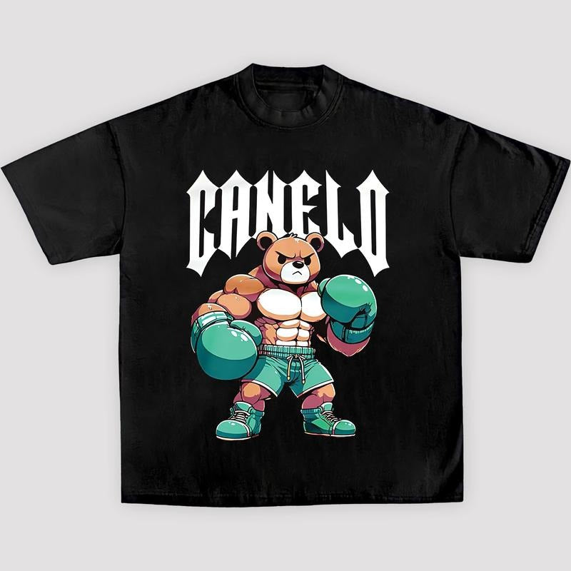 SAUL CANELO ALVAREZ BOXING BEAR TEE, New Boxing Tee, Sweaters Hoodies Boxing, Boxer Tee, Sports Shirt, UFC Shirt Hoodie Sweatshirt Streetwear