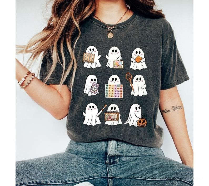 SLP Halloween Shirt, Speech Therapy Halloween Shirt, Spooky SLP Shirt, Funny Ghost SLP Shirt, Speech Therapist Shirt, Trick Or Speech Shirt