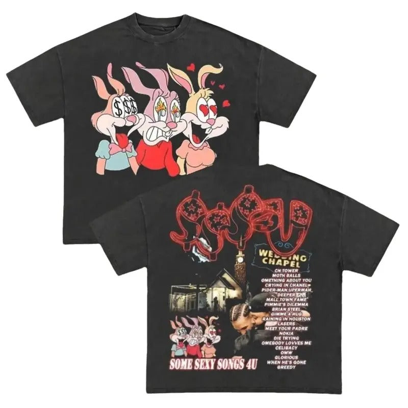 SSS4U Inspired Rap Tee, Drak3 & PARTYNEXTDOO0R,Graphic Tee, Vintage 90s Look for Fans