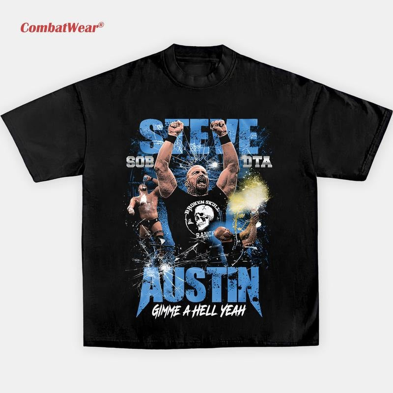 STEVE AUSTIN ERA TEE, Wrestling Tee, Wrestling Graphic Tee, 2025 Wrestler Shirt, Sports Shirt, Vintage Wresting Shirt, Wrestling Fan Gift