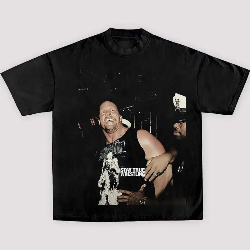 STONE COLD STEVE AUSTIN TEE, Wrestling Tee, Wrestling Gift, Sports Shirt, Workout T-shirt, Gift for Him Hoodie Sweatshirt Menswear Streetwear