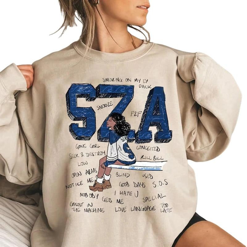 SZA Vintage T-Shirt Sweatshirt Hoodie, Gift For Fans | WearSparks.com