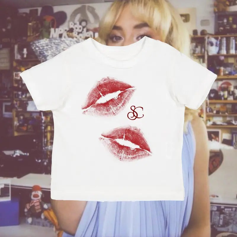 Sa.bri.na Kiss Baby Tee, Tour Shirt For Fan, Baby Tee Merch