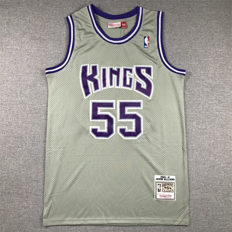 Sacramento Kings #55 Jason Williams Kings 55 Gray s-xxl Style 2