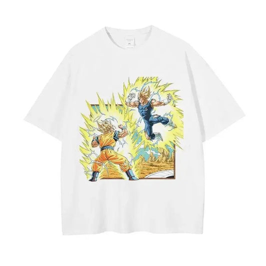 "Saiyan Gods" Vintage Oversized T Shirt | Anime Vintage Tee Sweatshirt, Hoodie, Comfort Colors