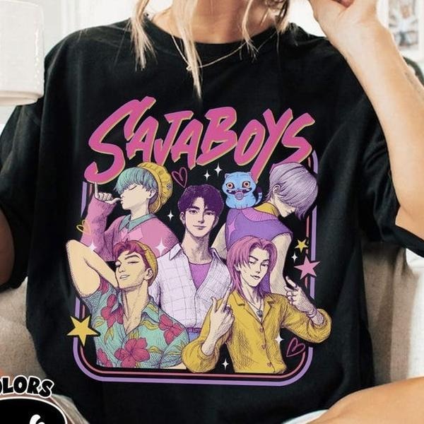 Saja Boys Boy Band Gildan Shirt, Kpop Demon Inspired Movie, Bootleg Retro Movie Shirt, Demon Hunters Merch