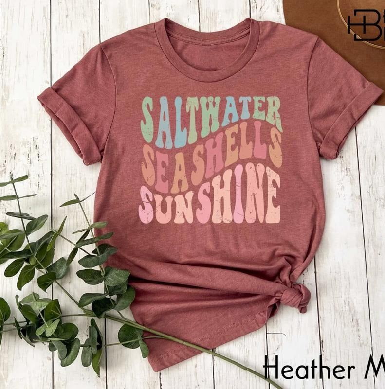 SaltwaterSeashells Sunshine Shirt,Summer ,Vacation Tshirt