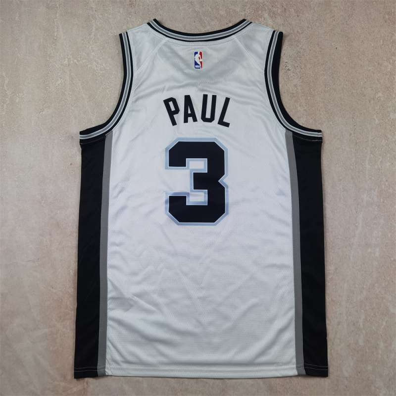 San Antonio Spurs #3 Chris Paul Hot Press Spurs 3 White s-xxl Style 1