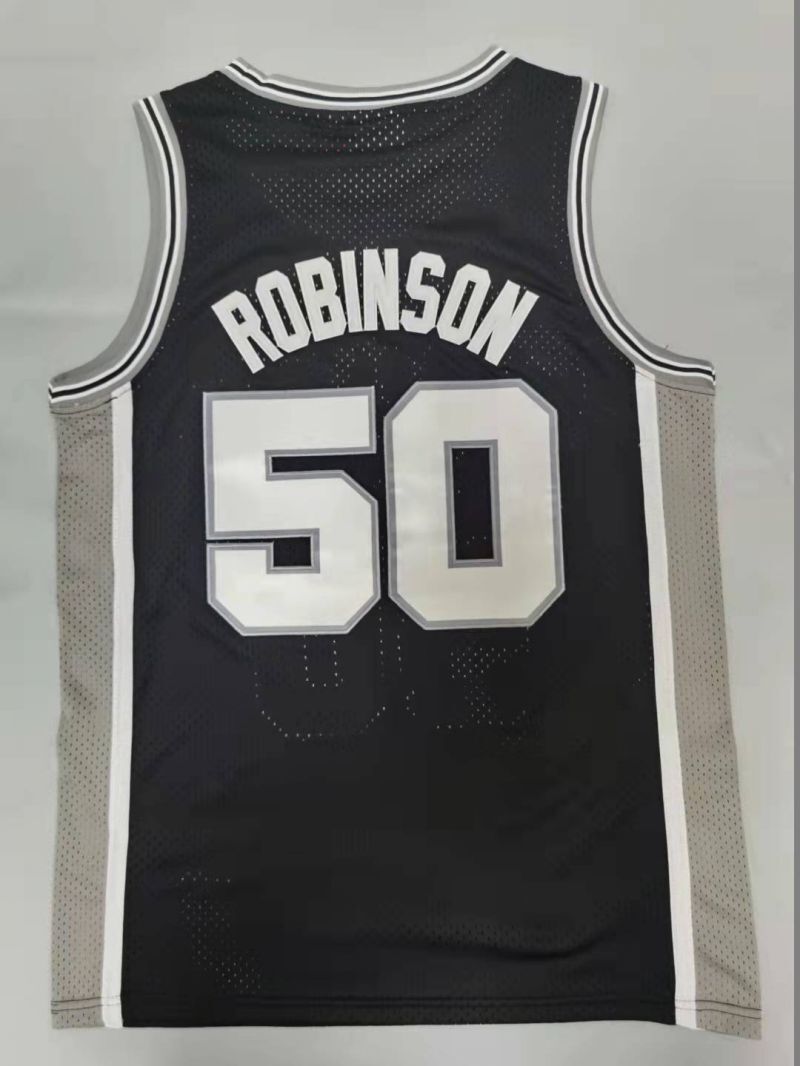 San Antonio Spurs #50 David Robinson Spurs 50# Retro - Black Style 2