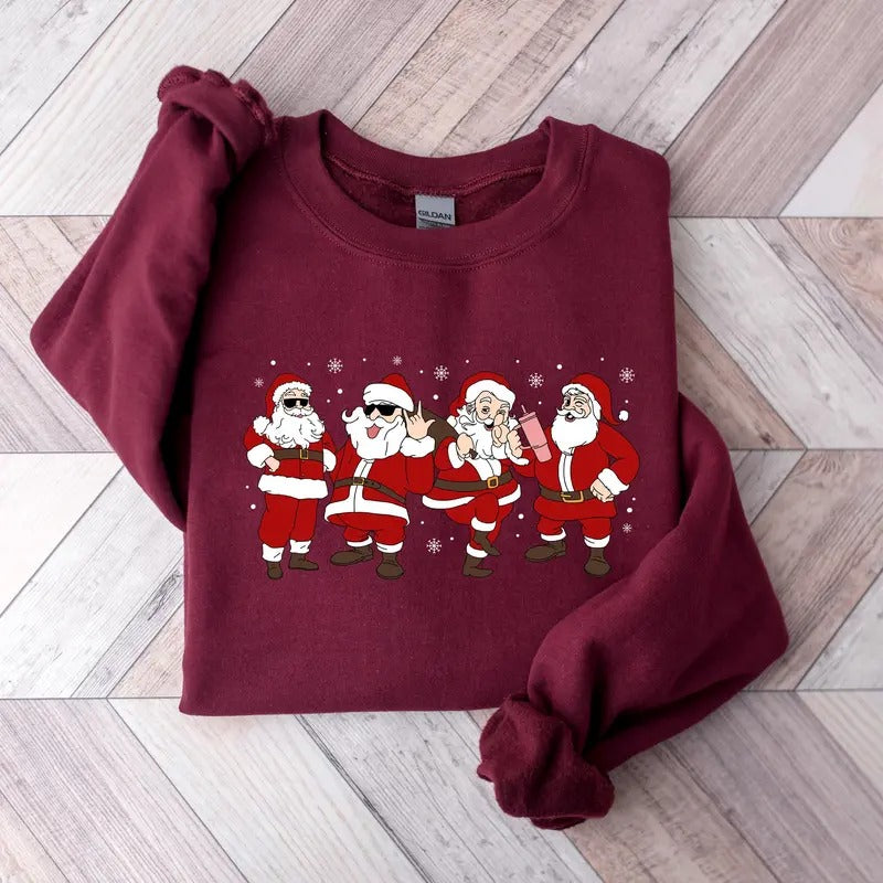 Santa Shirt, Holiday Sweatshirt, Funny Santa Sweatshirt, Vintage Santa Shirt, Trendy Sweatshirt, Christmas Gift, Gift For Her, Funny Sayings