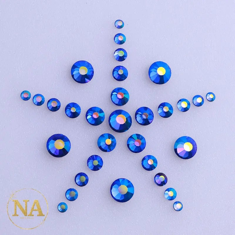 Sapphire AB Rhinestone Scoops