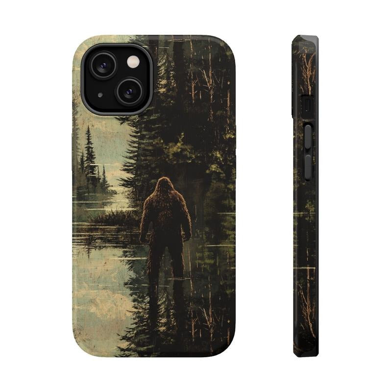 Sasquatch Phone Case, Camo Case Mag Safe iPhone Compatible, Magnetic Tough Cases