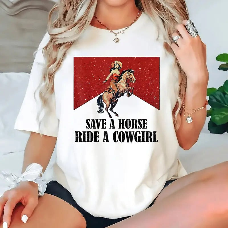 Save A Horse Ride A Cowgirl Shirt Lesbian Shirt Subtle Lesbian Lgbt Pride Month Western Rodeo Tee Ally Shirt Lesbian Cowgirl Gift T-shirt, sweater and Hoodiestyle{n002}2
