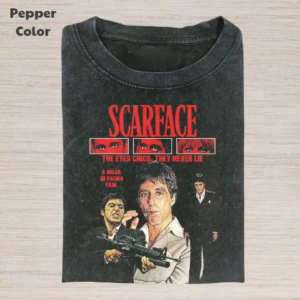 Scarface Vintage Graphic Tee, Tony Soprano T-Shirt, Movies Tee, Unisex Meme Cringe Funny Dumb Shirt, Menswear Womenswear Streetwear Cotton Comfort