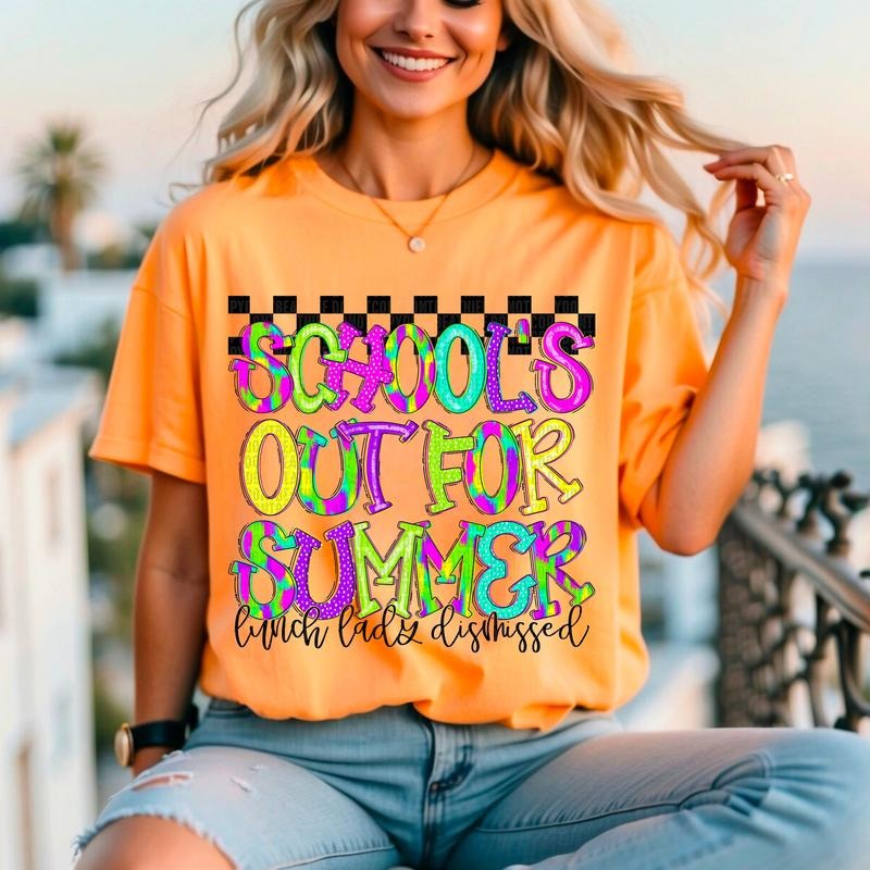 Schools Out Lunch Lady DTF Transfers - THIS IS NOT A SHIRT Hoodie, Sweatshirt | WearSparks.com