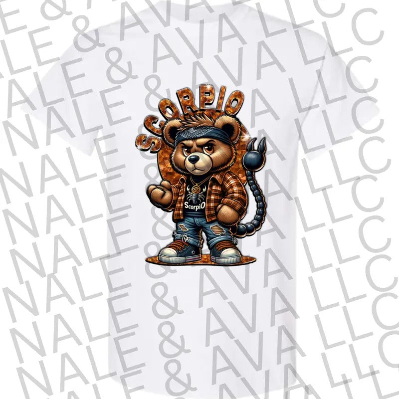 Scorpio Zodiac Bear Graphic T Shirt for Men Women Hoodie, Sweatshirt | WearSparks.com