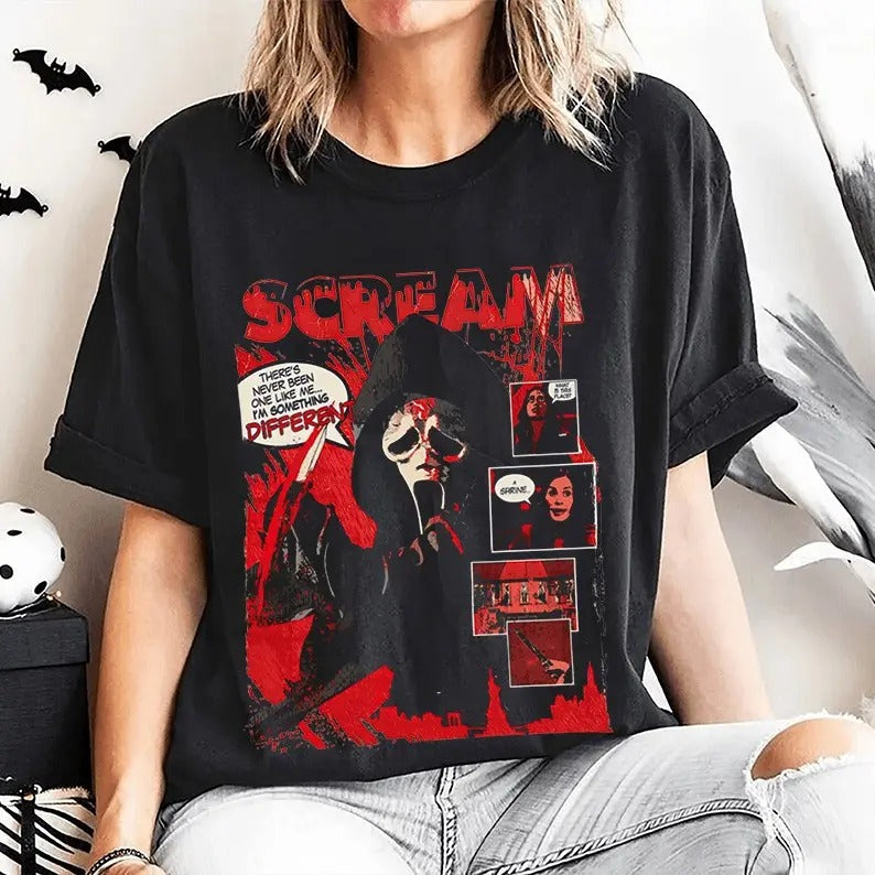 Scream Movie Ghostface Vintage Shirt, Happy Halloween Gift, Scary Shirt, Friend Sweatshirt, Retro Halloween shirt