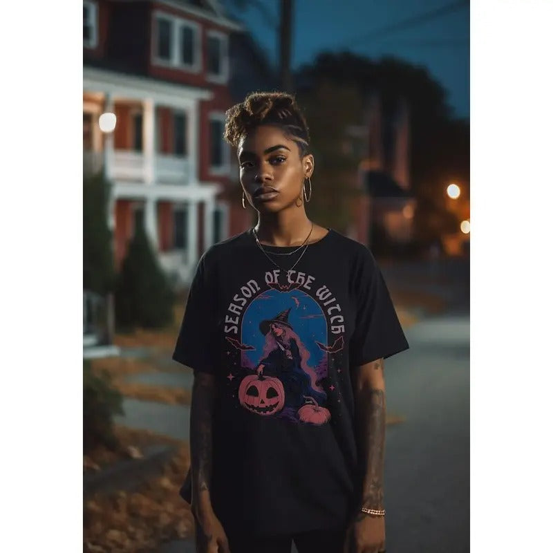 Season of the Witch Tee, Halloween Witch Shirt, Halloween Shirt Women, Spooky Season Shirt, Retro Halloween Shirt, Witchy Gifts