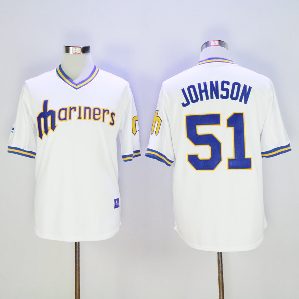 Seattle Mariners #51 Ichiro Suzuki Mariners 51 White Pullover Retro