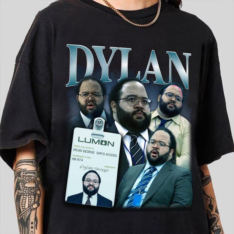 Severance Dylan G Shirt, Lumon Industries Macrodata Refinement Graphic Tee Hoodie, Sweatshirt | WearSparks.com