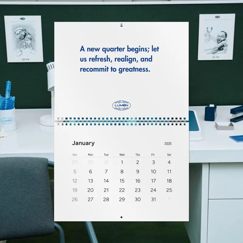 Severance Inspired Calendar 2025, Dark Humor Corporate Quotes, Lumon Aesthetic Standard Wall Calendar (2025), Movie Calendar