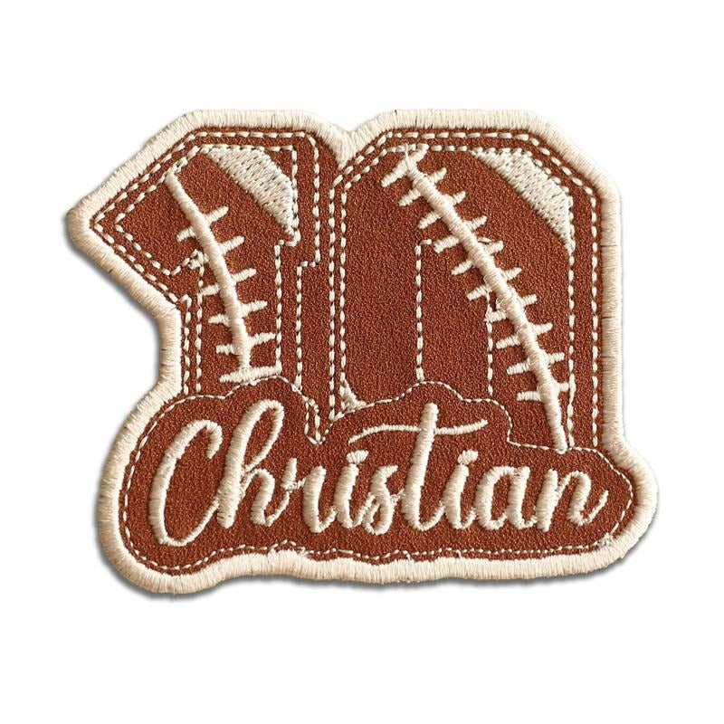 Personalized Football Name & Number Patch - Custom Embroidered Patch - Football Iron-on/Sew-on Patch for Jerseys,...