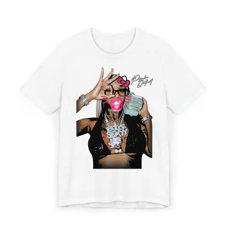 Sexxy Reddd Bubblegum Big Face Rap Tee - Must-Have Graphic Design Shirt