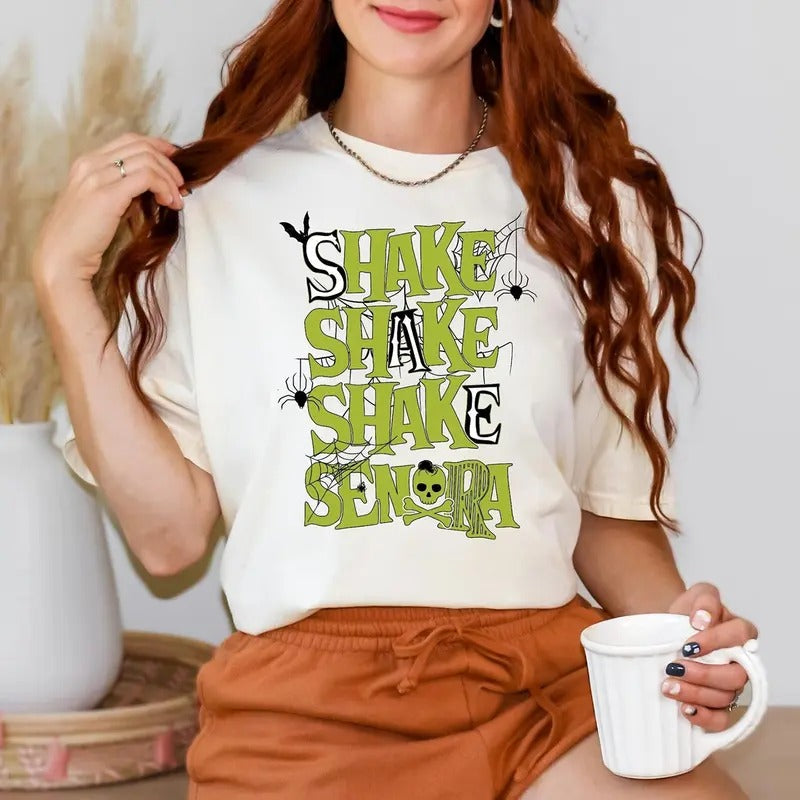 Shake Shake Shake Senora Shirt, Funny Halloween Shirt, Retro Halloween Shirt, Halloween Women's Shirt, Halloween Movie Shirtstyle{n002}2