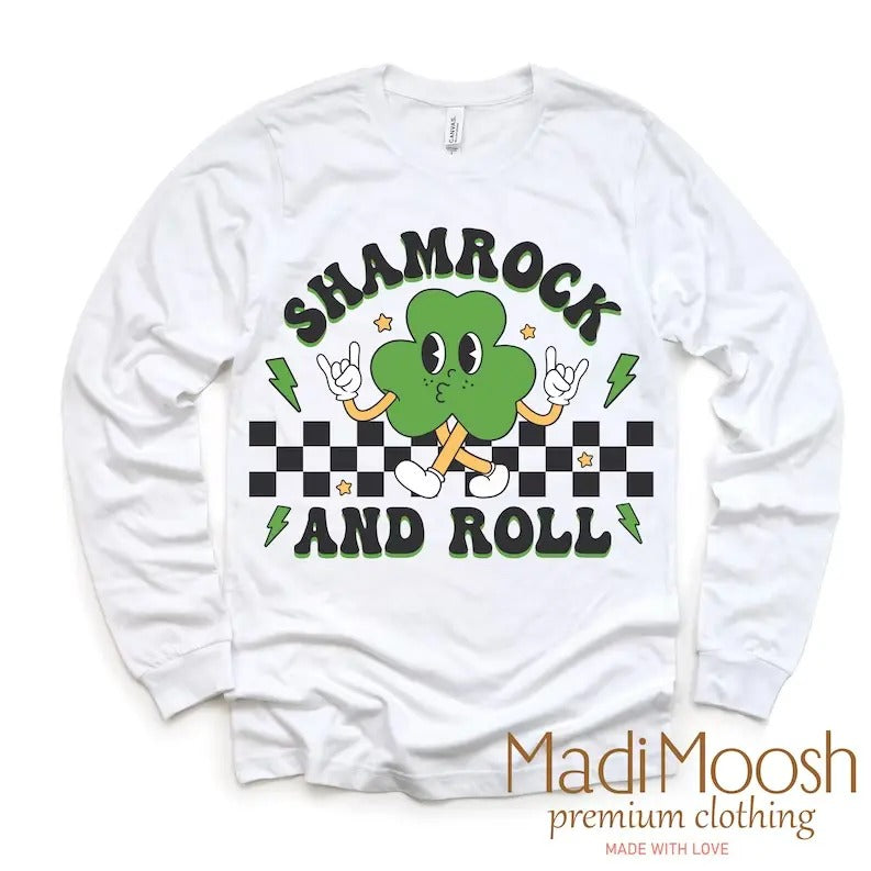Shamrock And Roll St Patrick's Day Toddler Hoodie and Sweater; T-shirt Sweatshirt | WearSparks.com