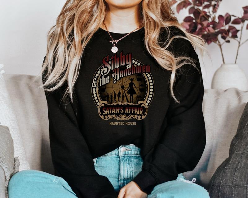 Sibby And the Henchmen Sweatshirt, Haunting Adeline Hoodie, Cat And Mouse Duet, HD Carlton Booktok Unisex Soft Comfort Crewneck Pullover Long Sleeves Graphic Fabric Sweater