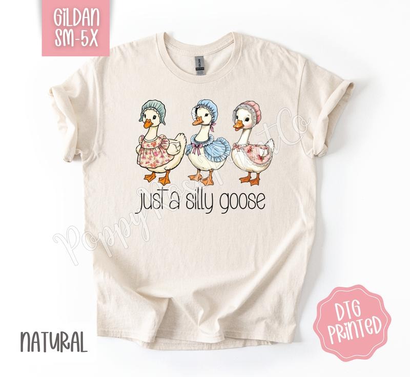 Silly Goose Gildan Shirt, Cute Summer Tshirt, Trendy Women's Tee, Gift for Her