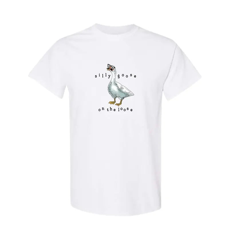 Silly Goose Sweatshirts, Funny Sweatshirts, Minimalist Hoodies for Women, Gifts for Men, Unisex Silly Goose on a T-shirt,...