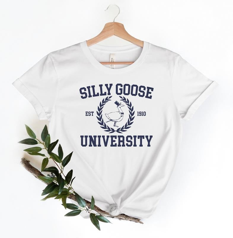 Silly Goose University Crewneck Sweatshirt, Unisex Silly Goose University Shirt, Funny Men's Sweatshirt, Funny Gift for...