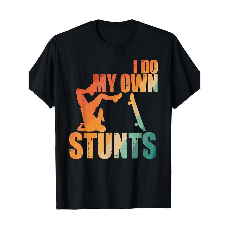 Skateboard Art for Men Skateboard T-shirt 100% cotton T-shirt Made in USA