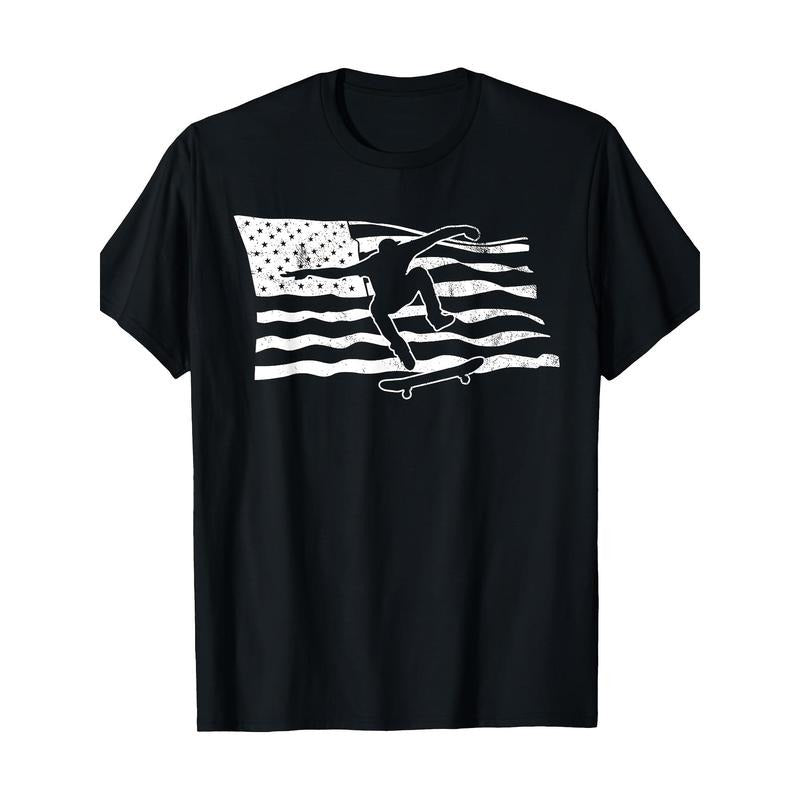 Skateboard T-shirt Gift T-shirt 100% cotton T-shirt Made in USA