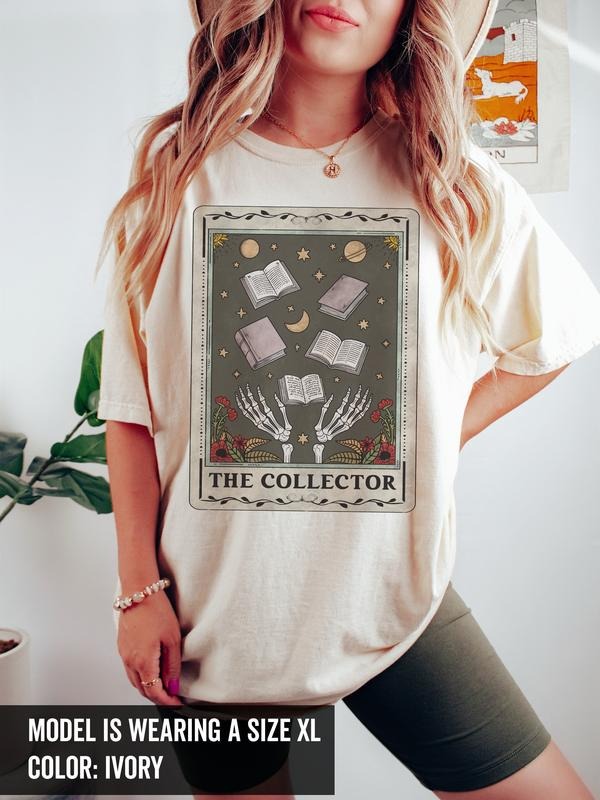 Skeleton Tarot Card Shirt Reader Shirt Bookish Shirt Booktrovert Book Lover Gift Literature Shirt Reading Shirt Booktok Merch Mystical Shirt Shortsleeve