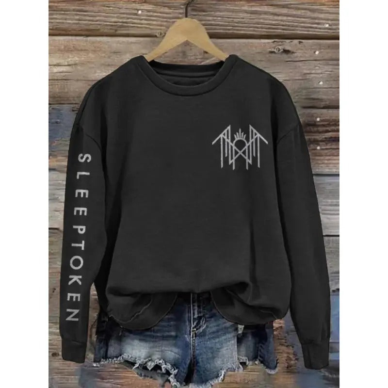 Sleep Token - Logo Print Vintage Sweatshirt - Hoodie, Gift For Fan Sleeves With Designs