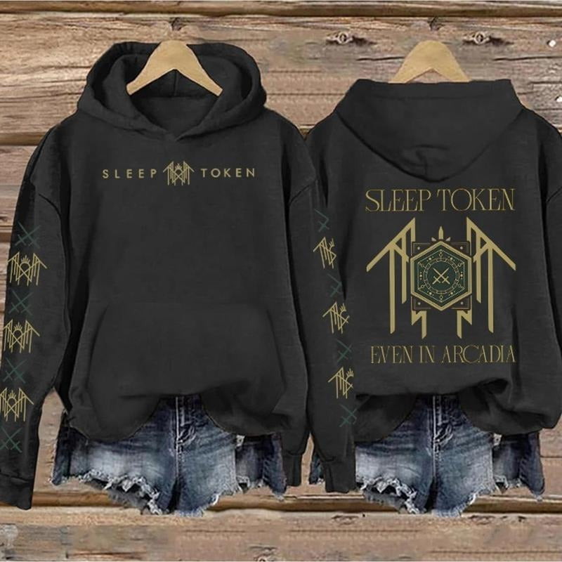 Sleep Token - RETRO LOGO THE EVEN IN ARCADIA TOUR Print Vintage Sweatshirt - Hoodie, Gift For Fan Sleeves With Designs UWI