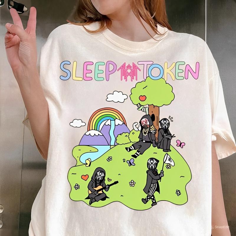Sleep Token C0wboy Rider Shirt Cute Rainbow T-Shirt Casual Cottonstyle{n002}2