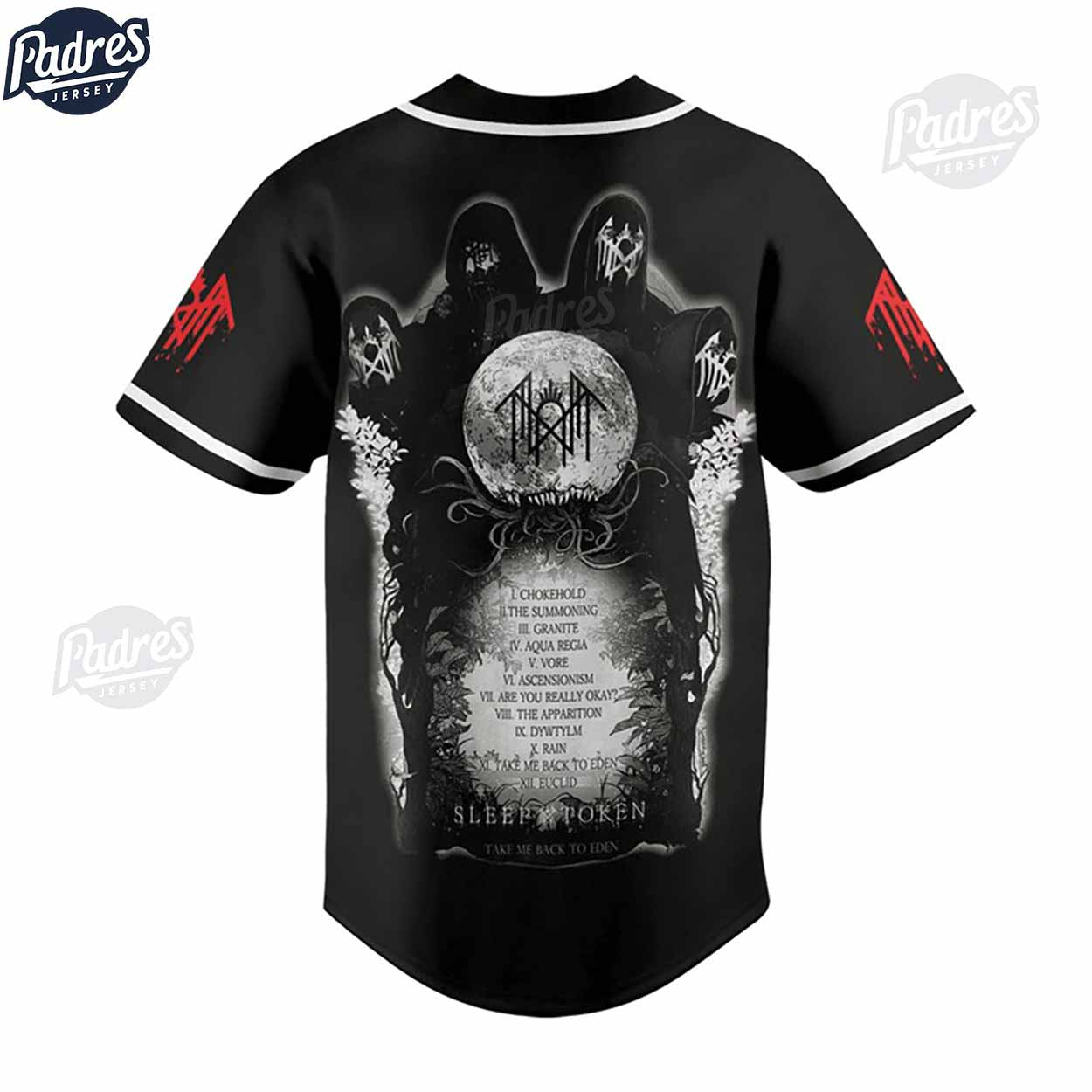 Sleep Token Take Me Back To Eden Baseball Jersey - Padres Jersey Oasis: Elevate Your Baseball Style Game... (Image 3)