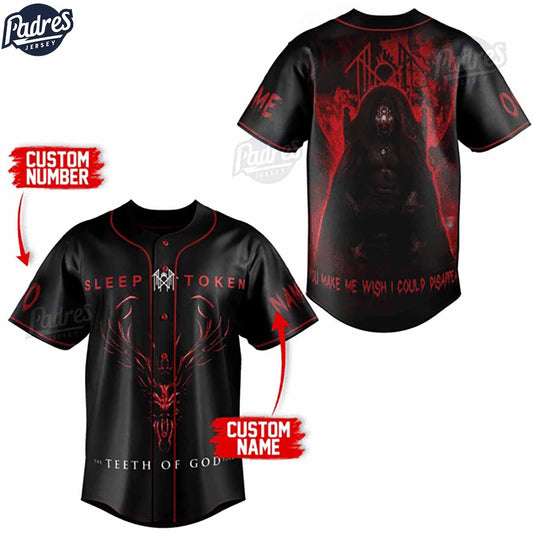 Sleep Token The Teeth Of God Tour Custom Baseball Jersey For Fans - Padres Jersey Oasis: Elevate Your Baseball Style Game
