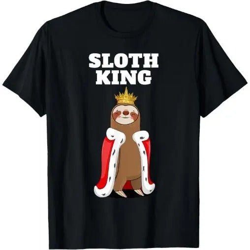Sloth King | Boys Sloth Tshirt | Mens Sloth T-Shirt Made in USA
