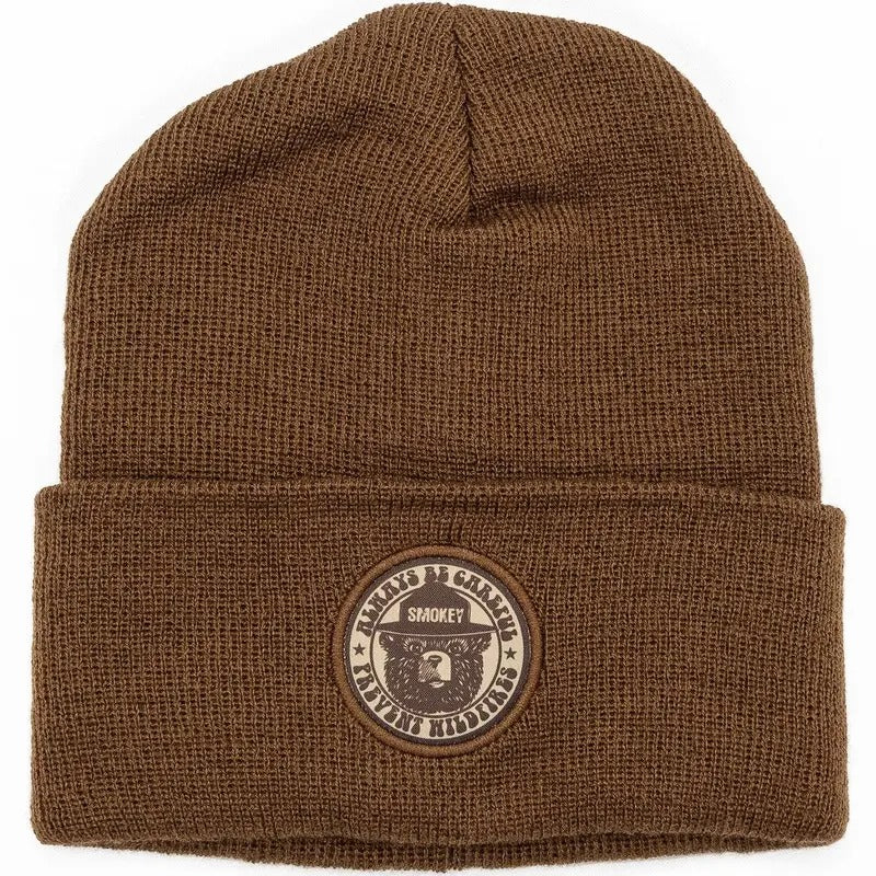 Smokey Bear Always Be Careful Prevent Wildfires Beanie - Brown