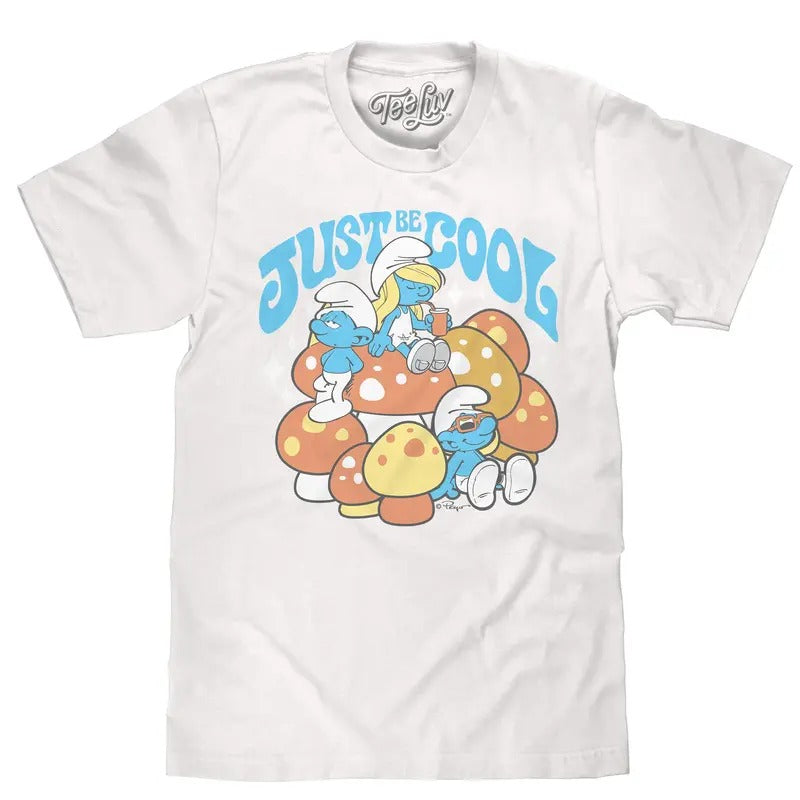 Smurfs Just Be Cool T-Shirt - White