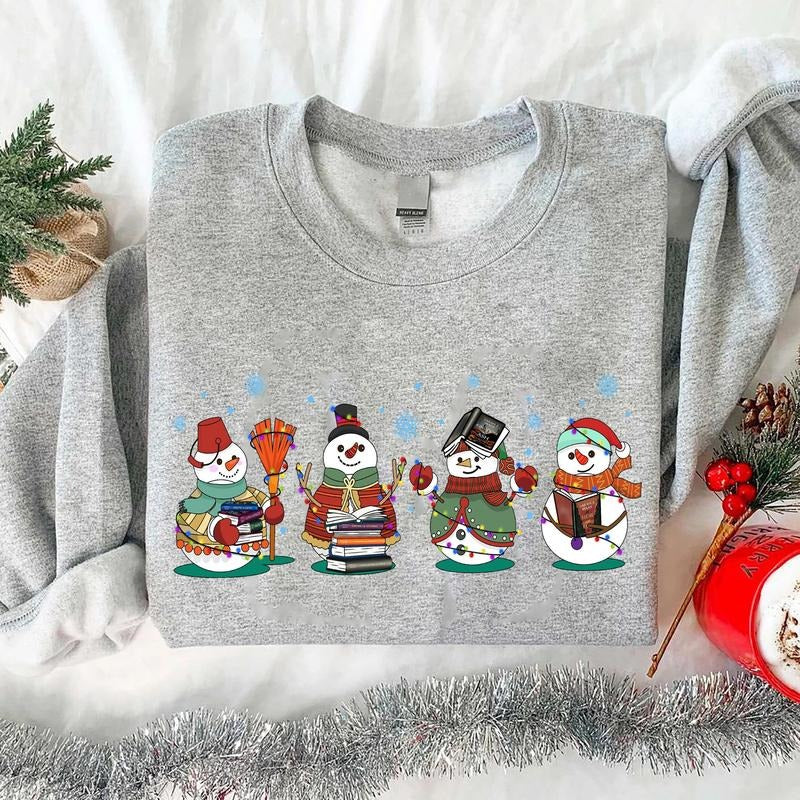 Snowman Reading Book Sweatshirt, TOG Bookish Christmas Shirt, Snowman Book Sweatshirt, Bookish Snowman Shirt, TOG Fan Christmas Sweatshirt, Book Lover Christmas Shirt