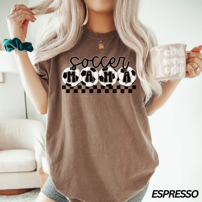 Soccer Mama Shirt Checkered Mama Shirt Sports Mom Shirt Gift For Mom Game Day Shirt Soccer Mom Shirt Sports Fan Shirt sweater and hoodie