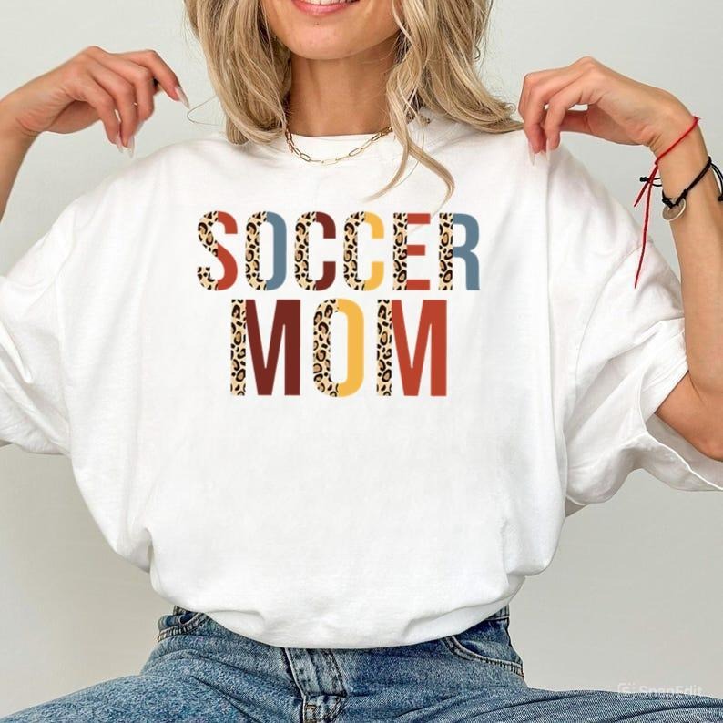 Soccer Mom Shirt, Soccer Mom T shirt, Leopard & Boho Style Shirt, Soccer Lover Gifts, Game Day Shirt, Mother_s Day Gift For Mom Mama Mommy