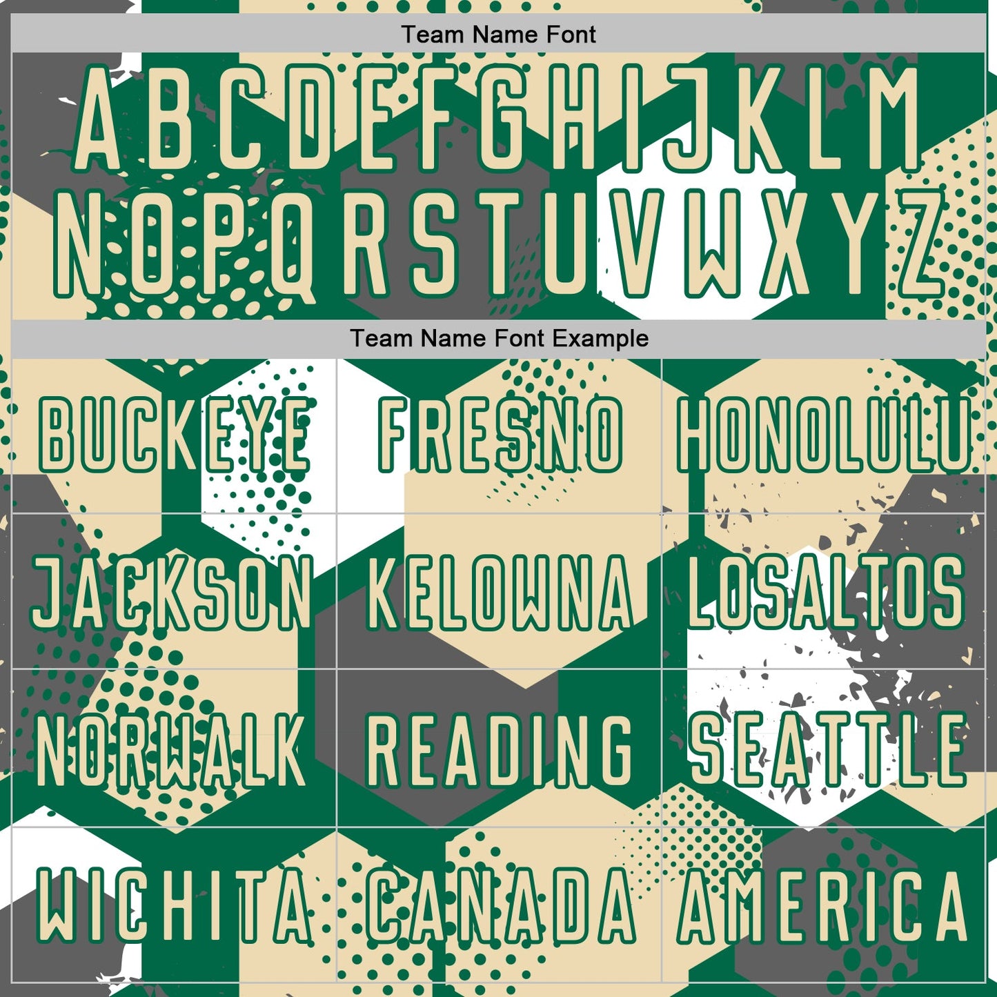 Custom Kelly Green Cream-White Geometric Shape Sublimation Soccer Uniform Jersey