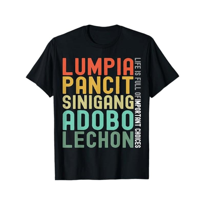 Soft & Breathable Cotton Filipino Food-Inspired T-Shirt - Perfect for Men, Women, Family & Friends | Casual Round Neck Tee with Unique Graphic Design | Machine Washable Made in USA